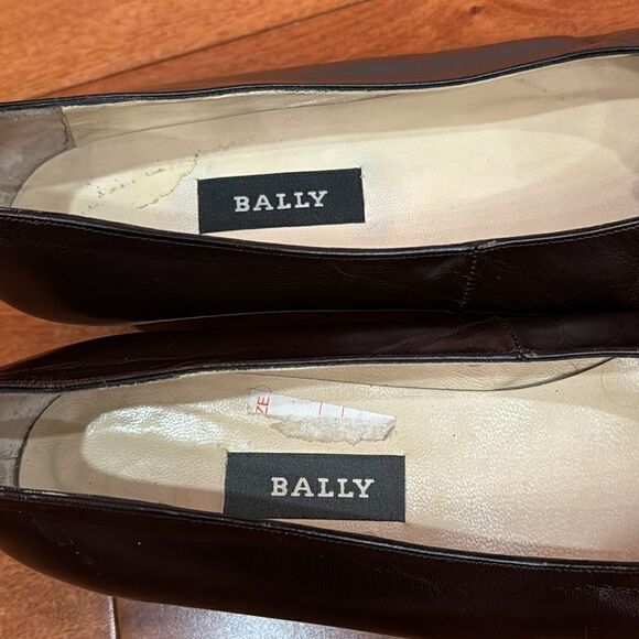 Bally Vintage Vision 7 Burgundy leather flat size 10 - Picture 8 of 11